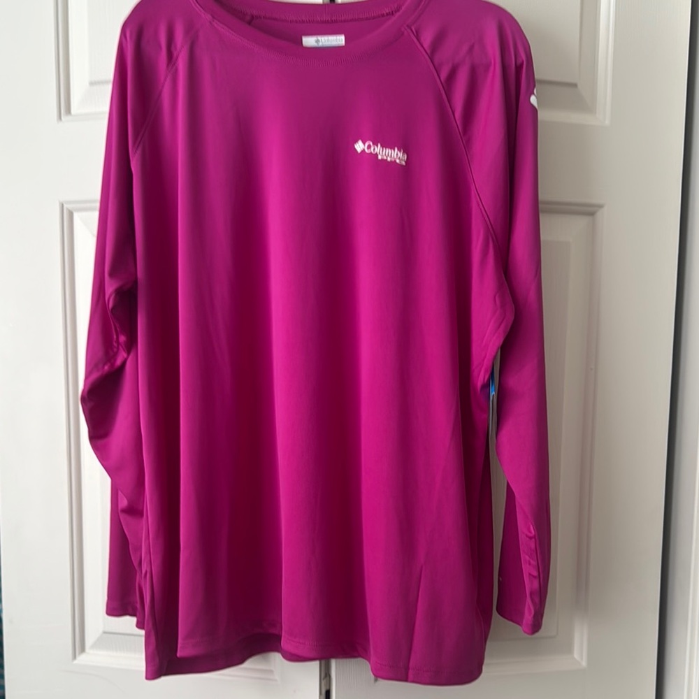 Columbia Magenta Long Sleeve Shirt